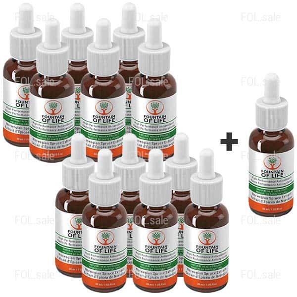 fountain of life antioxidant drops 12 plus 1 bottles pack